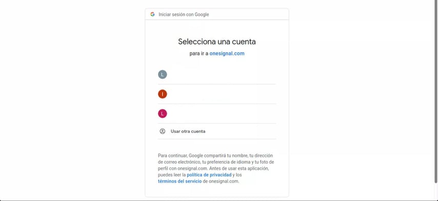 Registro en OneSignal