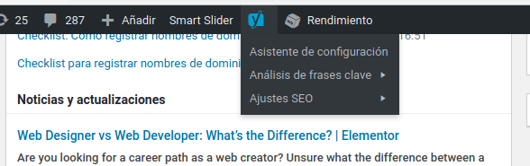 Yoast SEO en uso